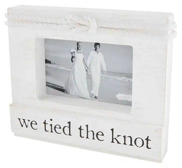 We Tied The Knot Block Picture Frame