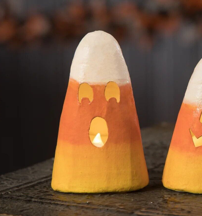 Surprised Candy Corn Small Luminary - by Bethany Lowe