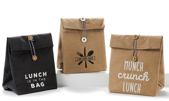 Kraft Paper Lunch Bag - 3 Styles Available