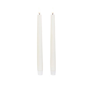 Ivory Taper Candle 1"x11" - Set of 2