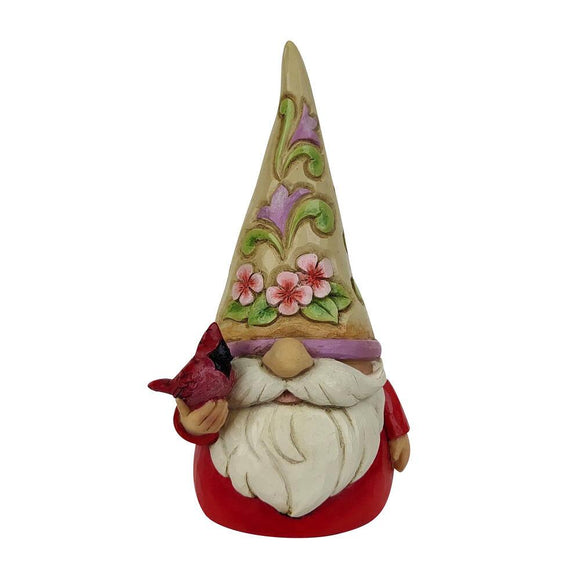Gnome with Cardinal - by Jim Shore