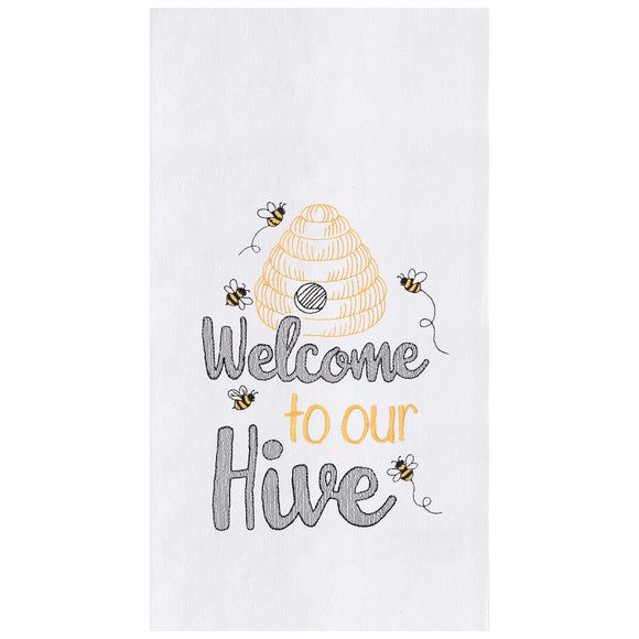Welcome Hive - Flour Sack Kitchen Towel
