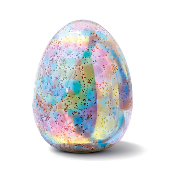 Rainbow Glass Egg Decor w/Light Up Function