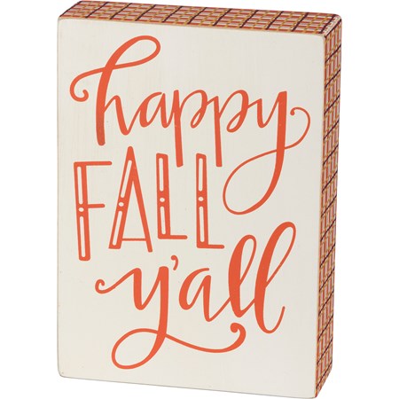Box Sign - Happy Fall Y'all