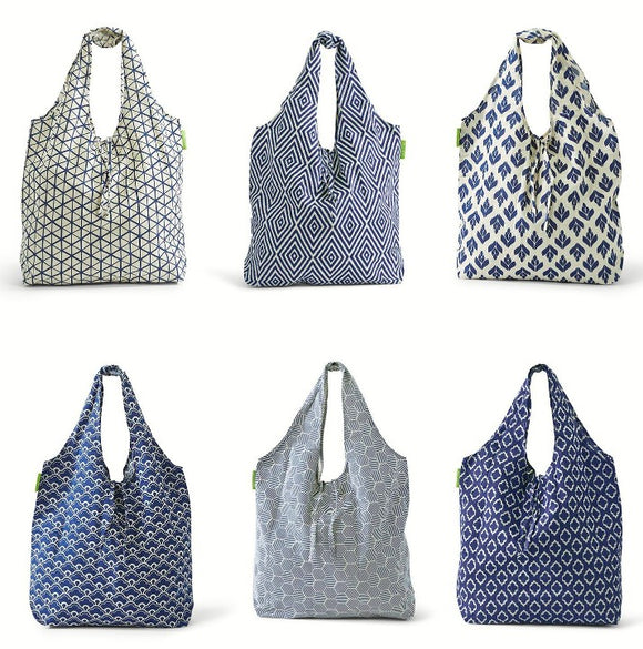 Chinoiserie Blue and White Reusable Market Tote Bag - Assorted Patterns Available