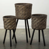 Bamboo Basket on Stand - 3 Sizes Available