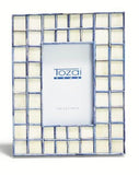 Squares Natural and Blue Tiled Photo Frames - 2 Sizes