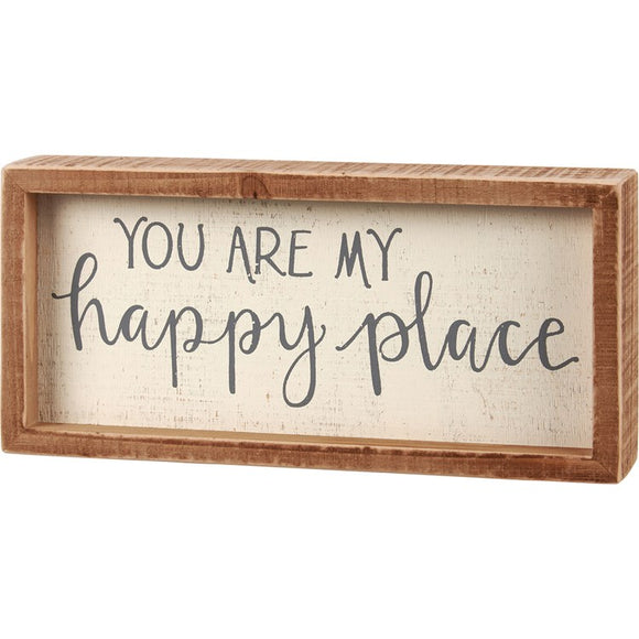 Inset Box Sign - Happy Place