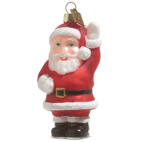 Waving Santa Blow Mold Ornament