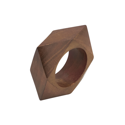 Geometric Wooden Napkin Ring