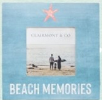 Beach Memories 4x4 Photo Frame - Blue Chalk