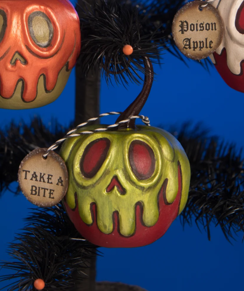 Red Apple with Green Poison Ornament - by Bethany Lowe