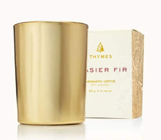 Frasier Fir Gilded Gold Votive Candle