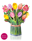 Festive Tulips Paper Bouquet - by Freshcut Paper