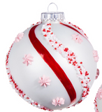 4.5" Beaded Peppermint Ornament - 2 Styles Available
