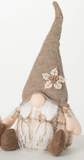 Cream Plaid Sitting Gnome - 2 Assorted