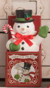 Frosty in the Box Ornament - by Bethany Lowe