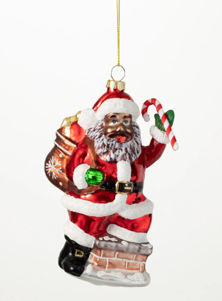 Santa Chimney Ornament - 2 Styles Available