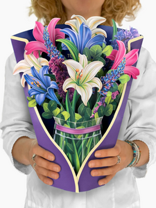Lillies & Lupines Paper Bouquet - by Freshcut Paper