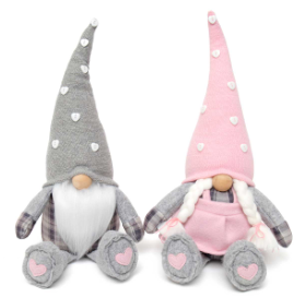 Gnome Heart Button Buddy - 2 Assorted
