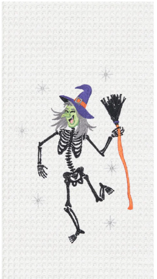 Witch Skeleton - Waffle Kitchen Towel
