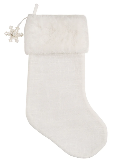 Fur Snowflake Stocking