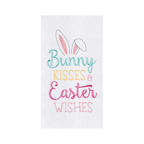 Bunny Kisses & Easter Wishes - Flour Sack Kitchen Towel