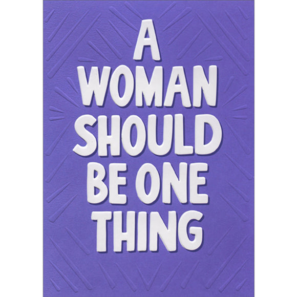 Card - AP/Friendship - A woman should be one thing