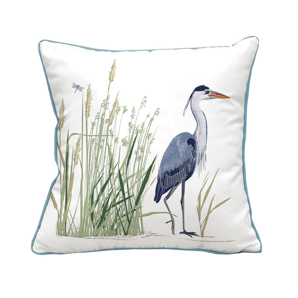 Blue Heron & Saltmarsh I/O Pillow