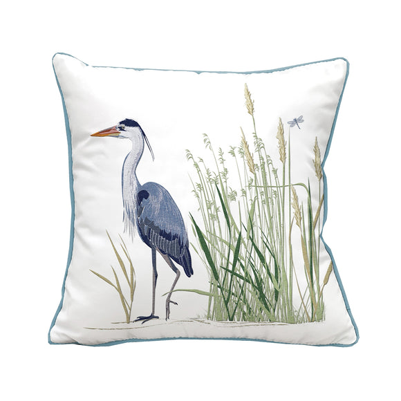 Blue Heron Left & Saltmarsh I/O Pillow