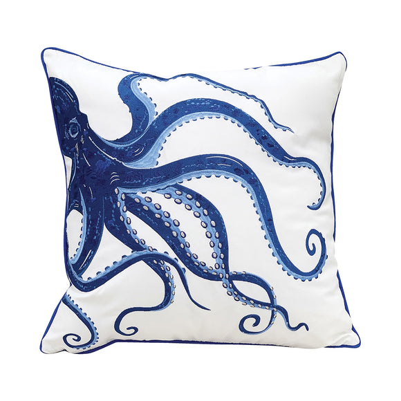 Blue Octopus I/O Pillow
