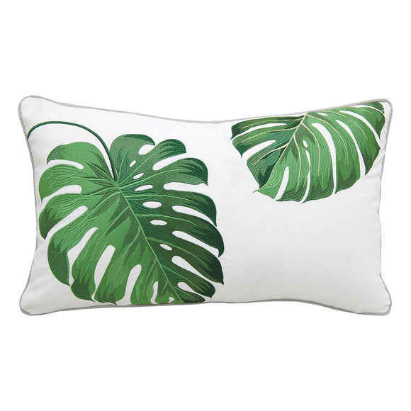 Tropical Green Monstera I/O Pillow