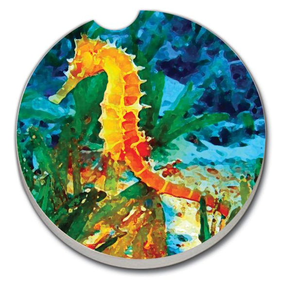 Car Coaster - Colorful Seahorse