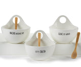 Condiment Bowls w/Spoon - 3 Styles Available