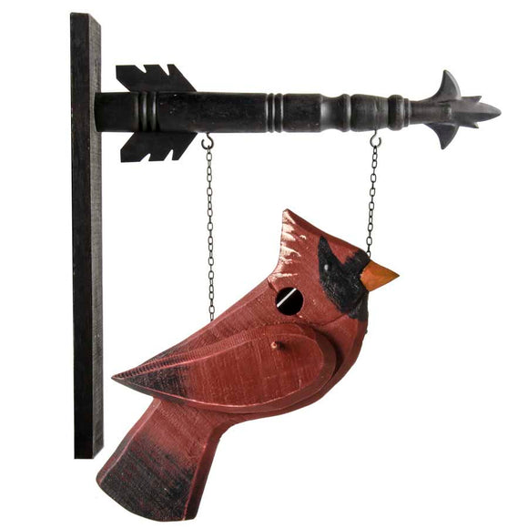 Red Cardinal Birdhouse Arrow Replacement Sign