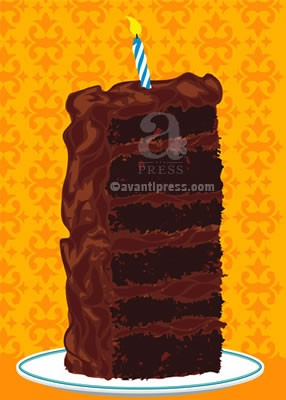 Card - AP/Birthday - Tall Slice of Cake