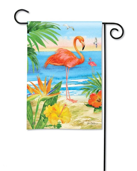 Flamingo Beach Garden Flag