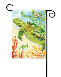 Green Sea Turtle Garden Flag