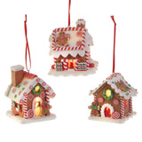 3.25" Lighted Gingerbread House Ornament - 3 Styles Available