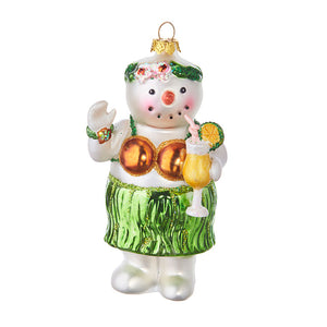 4.5" Tropical Snowman Ornament
