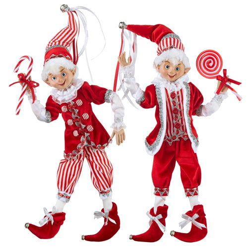Candy Striped Posable Elf - 2 Styles Available