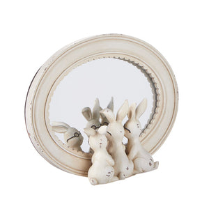 8.25" Rabbits with Glasses Mirror