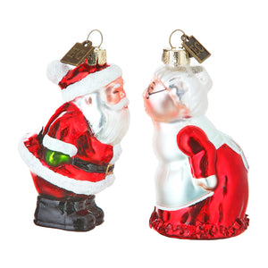 Mr. & Mrs. Claus Ornament - Set of 2