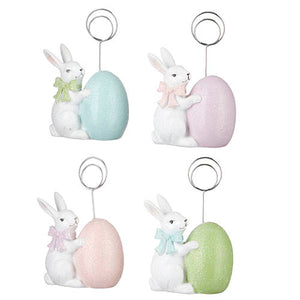 Rabbit with Egg Placecard Holders - Set of 4