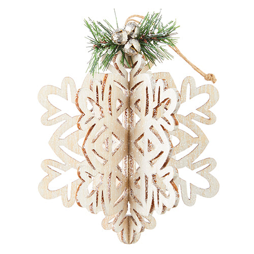 Snowflake Wood Cut Ornament