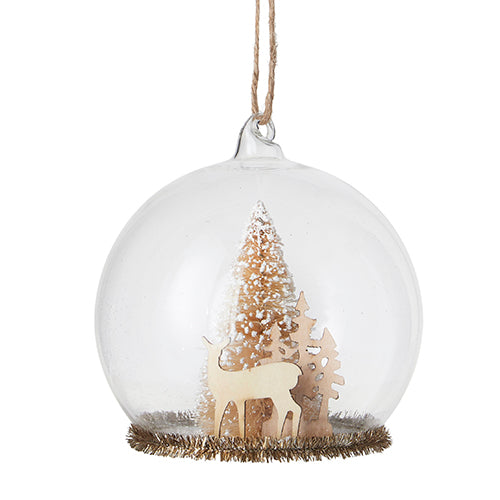 Winter Scene in Cloche Ornament
