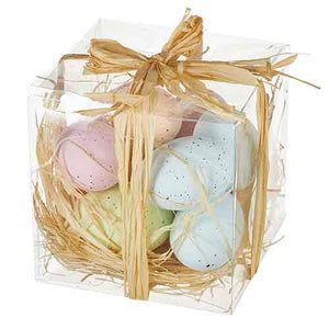 Box of Multicolor Pastel Colored Eggs
