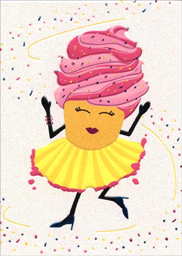 Card - AP/Birthday: Dancing Cupcake