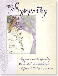 Card - LT/Sympathy Card: May your sorrows be softened...