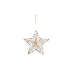 8" Glittered Jute Star Ornament